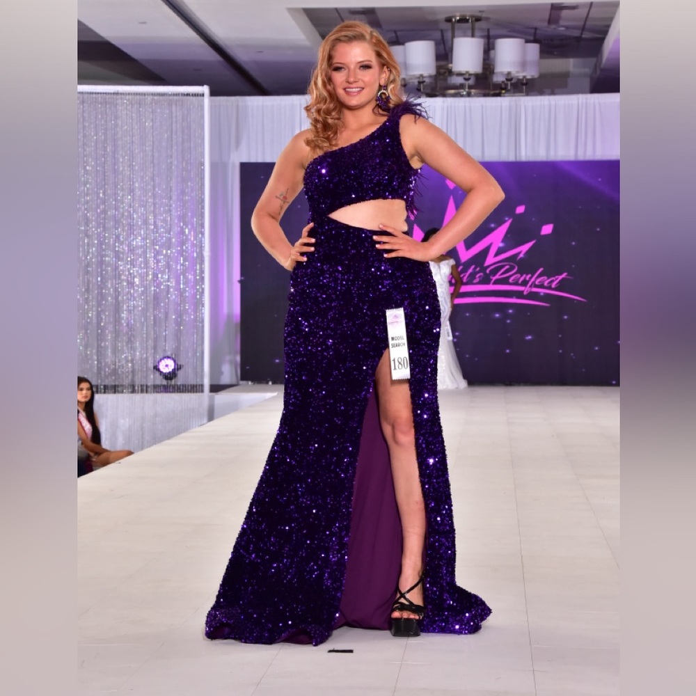 Purple Evening Gown. Size 4